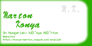 marton konya business card